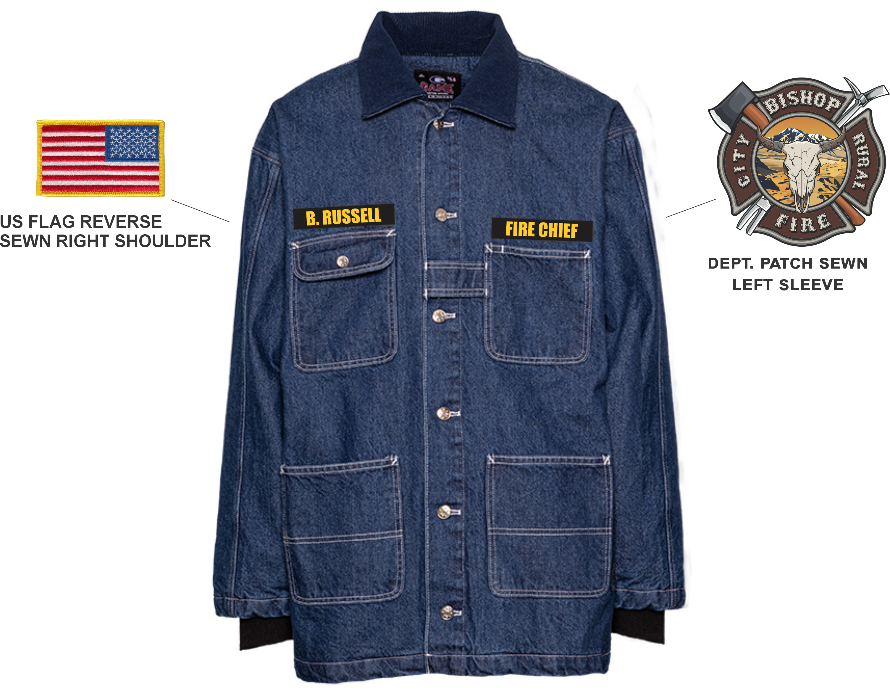 BISHOP FIRE GAME The Denim Chore Coat – Tactical Wear