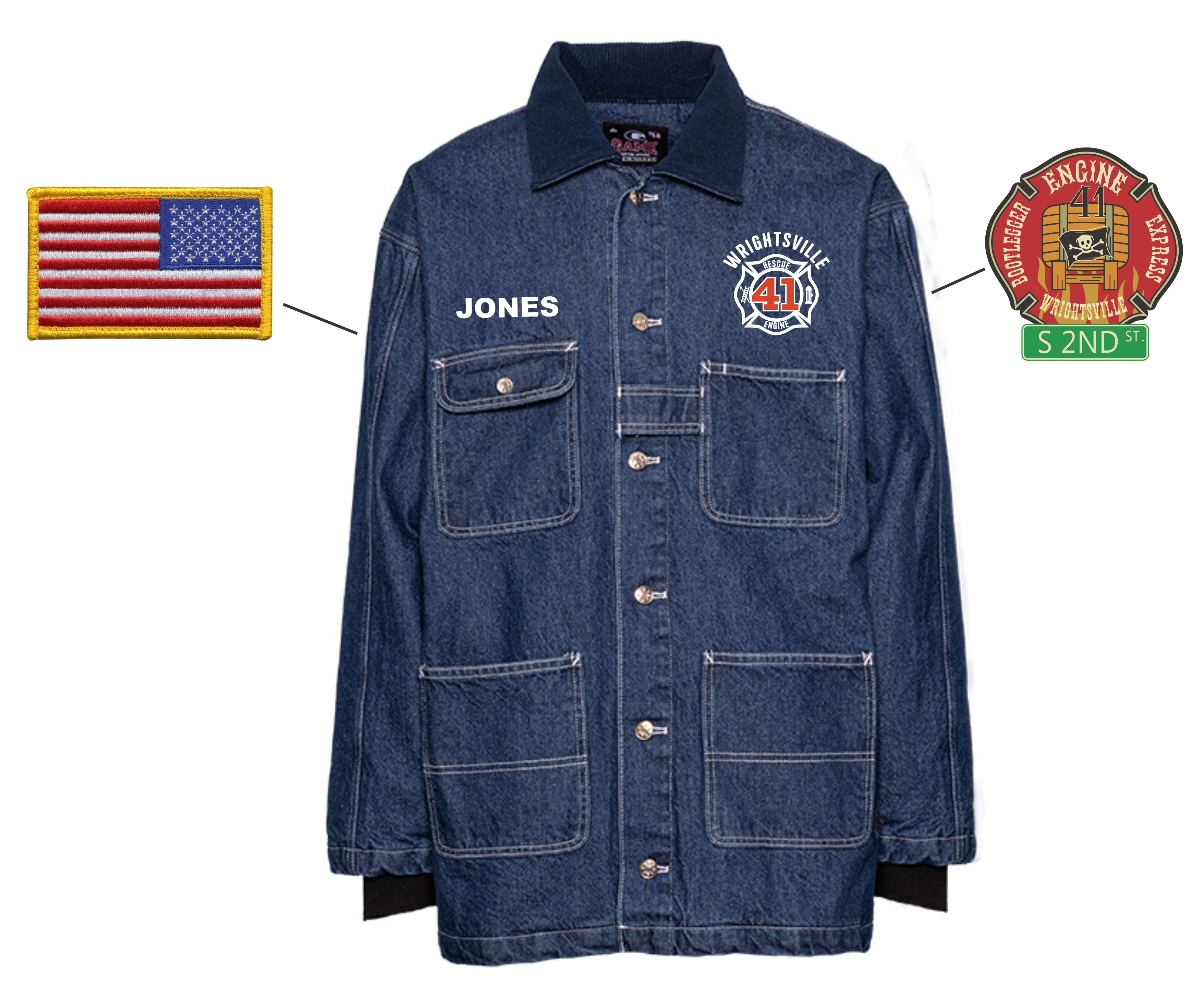 WRIGHTSVILLE FIRE GAME The Denim Chore Coat – Tactical Wear