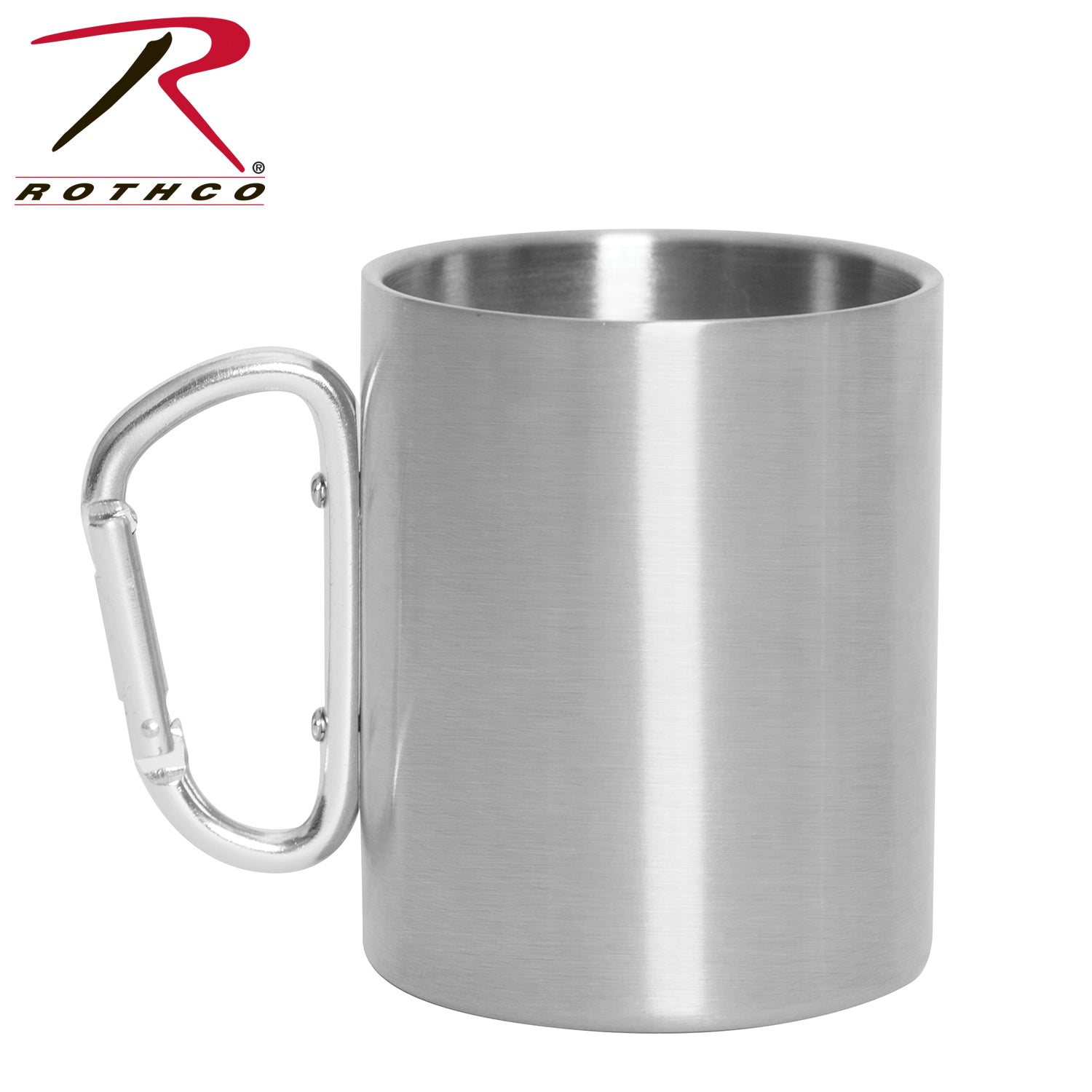 Rothco Insulated Stainless Steel Portable Camping Mug With Carabiner Handle