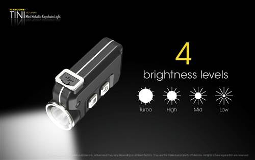 Nitecore TINI 380 Lumen Super Small USB Rechargeable LED Keychain Flashlight - Tactical Wear