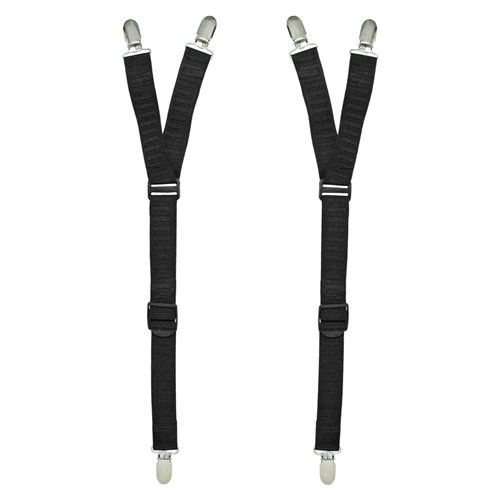 Elastic Band Y-Style Suspenders in Black