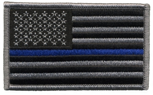 Hero's Pride U.S. FLAG PATCH, BLUE STRIPE, HOOK - Tactical Wear