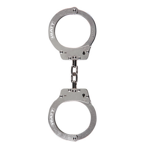 Hiatt Cuff Standard Steel Chain Handcuffs Nickel - Tactical Wear