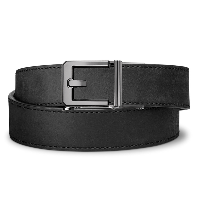 Load image into Gallery viewer, KORE X3 (GUNMETAL) BUCKLE -BLACK BUFFALO LEATHER GUN BELT 1.5
