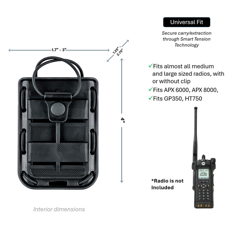 Load image into Gallery viewer, HERO'S PRIDE 1840 Flex Duty Radio Case - Universal fit - Tactical Wear
