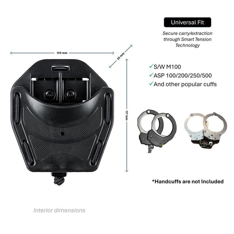 Load image into Gallery viewer, HERO'S PRIDE 1850 Flex Duty Handcuff Case - Universal fit, Open - Tactical Wear
