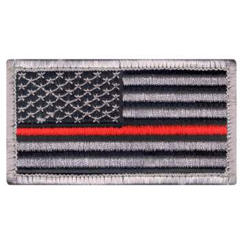 Rothco Thin Red Line US Flag Patch - Hook Back