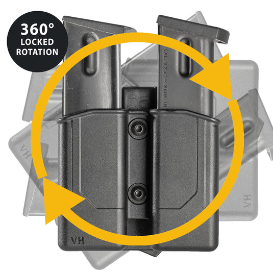 HERO'S PRIDE 1937 Edge Double Pistol Magazine Case - Universal Fit - Tactical Wear