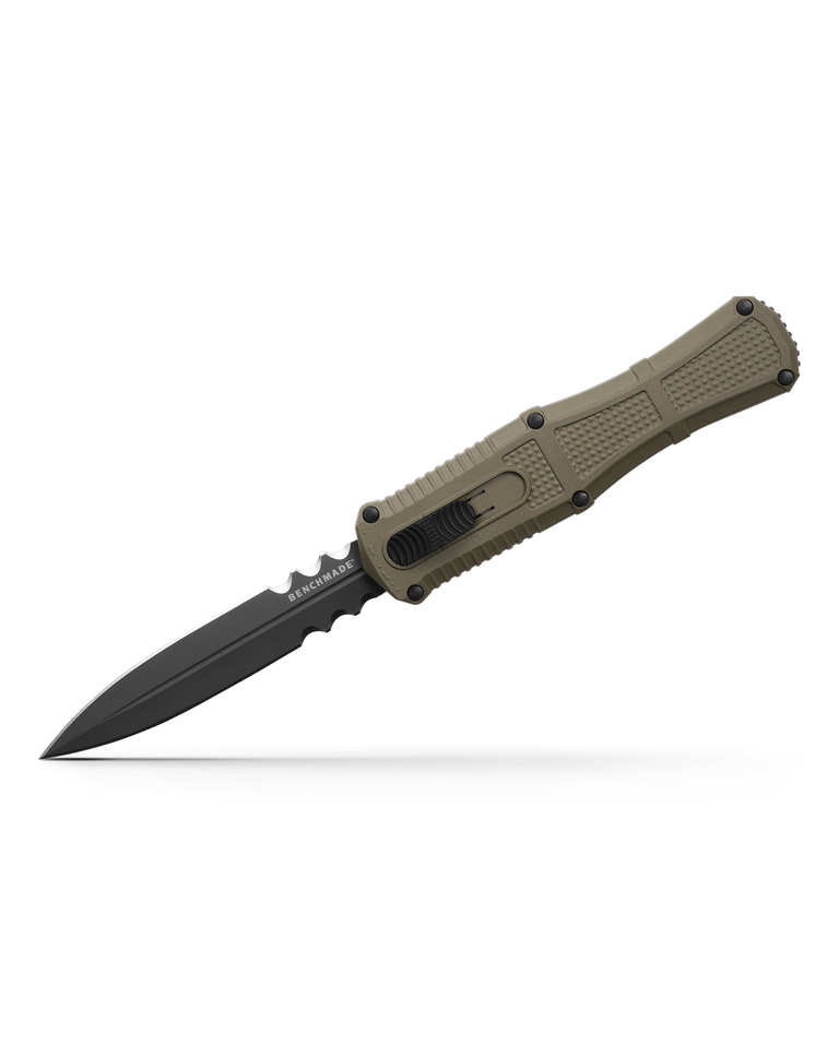 Load image into Gallery viewer, BENCHMADE CLAYMORE OTF | BLACK GRIVORY®| RANGER GREEN GRIVORY®
