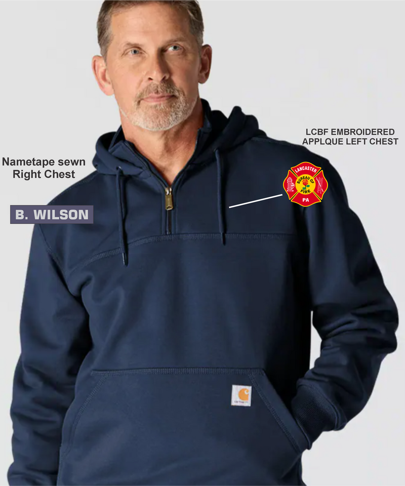 Load image into Gallery viewer, LCBF Carhartt® Rain Defender® Paxton Heavyweight Hooded Zip Mock Sweatshirt
