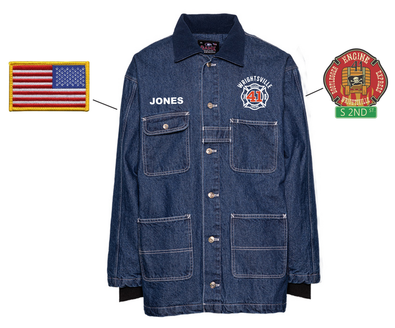 Load image into Gallery viewer, WRIGHTSVILLE FIRE GAME The Denim Chore Coat

