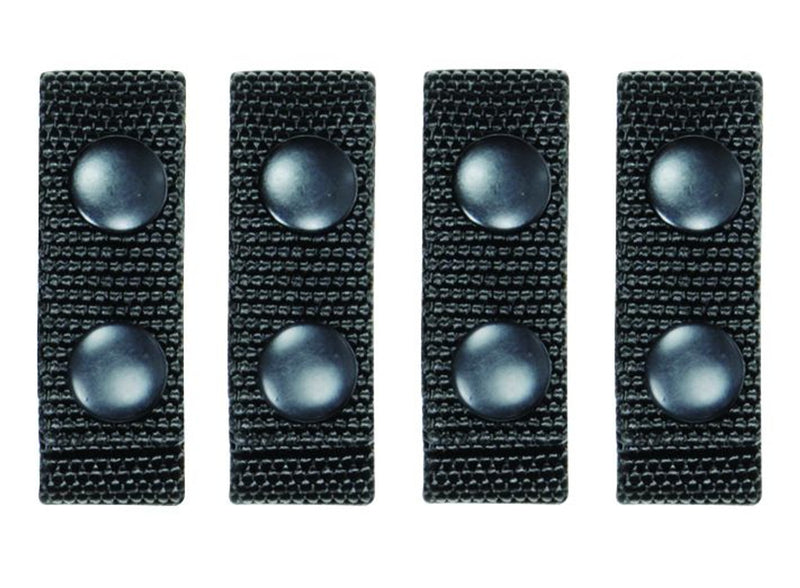 Load image into Gallery viewer, HERO&#39;S PRIDE BALLISTIC STANDARD BELT KEEPERS 7/8&quot;, FITS: 2&quot;W DUTY BELT, BLACK, BLACK SNAPS
