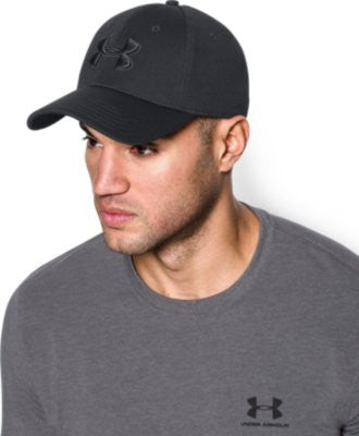 Under Armour Men's Blitzing Cap Stretch Fit, (001) Black / / White