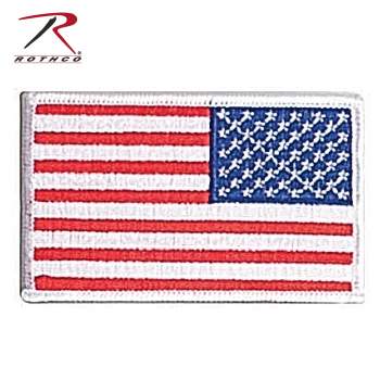 Tactical US American Flag Patch (with Velcro) Subdued Olive Drab 2 x 3 3/8