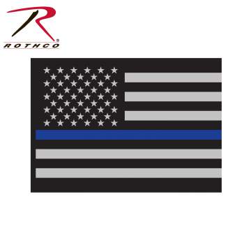 Rothco Thin Blue Line Flag Decal - Tactical Wear