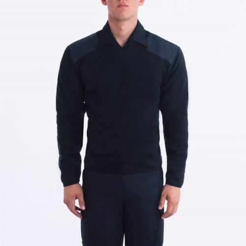 LEMSA BLAUER 225 FLEECE-LINED V-NECK SWEATER