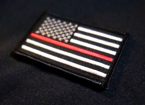 POLICE/FIRE THIN LINE US FLAG VELCRO PATCH - Tactical Wear