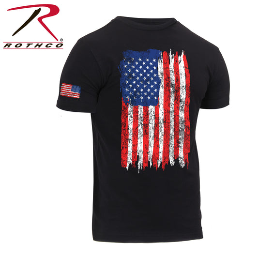 Rothco Distressed US Flag Athletic Fit SS T-Shirt