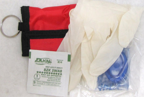 CPR Mask w/ Pouch, Gloves & Wipe - Tactical Wear