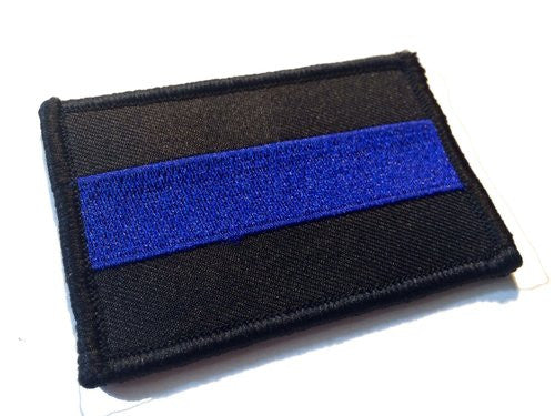 POLICE LAW ENFORCEMENT SOLID THIN BLUE LINE UNITED STATES VELCRO PATCH - Tactical Wear