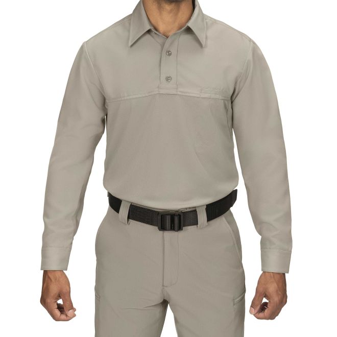 Load image into Gallery viewer, BLAUER 8371 LS POLYESTER ARMORSKIN® BASE SHIRT-FBH/WHITE/TAN
