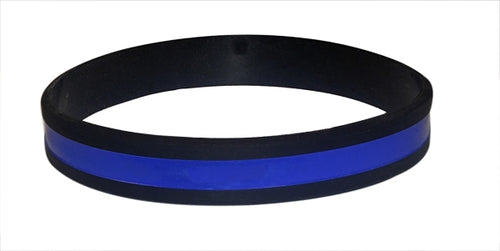 THIN BLUE LINE PVC Wristband - Tactical Wear