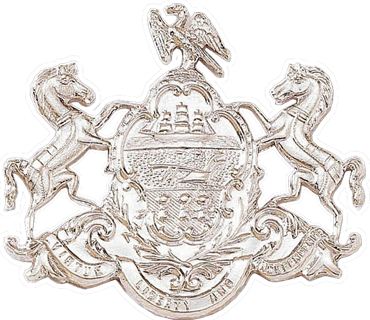 BLACKINTON HAT BADGE B950 Pennsylvania Coat of Arms - GUNMETAL