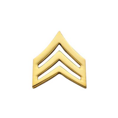 S&W Triple chevron collar insignia. Nickel or Gold Electroplate - Tactical Wear