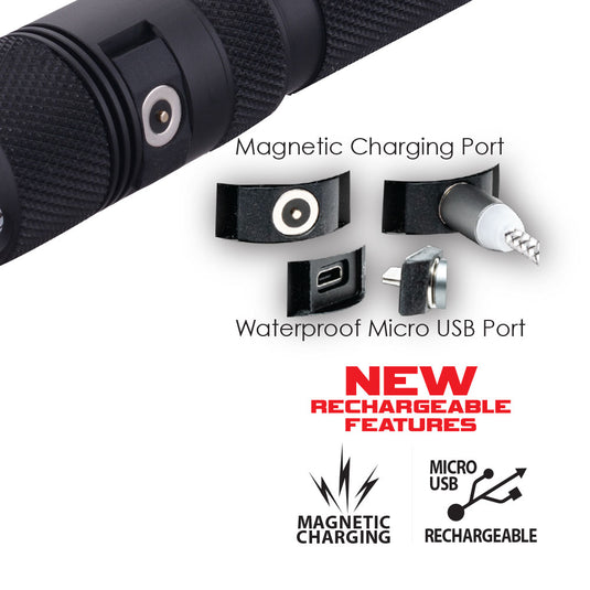 POWERTAC E9R-G4 - 2550 Lumen USB Rechargeable LED Flashlight - Tactical Wear