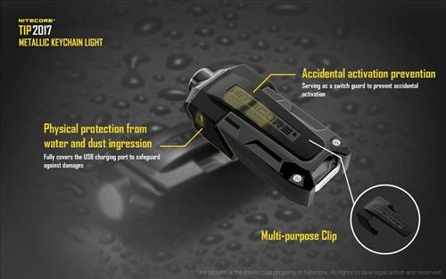 Nitecore TIP 2017 360 Lumen Rechargeable Keychain Flashlight - Tactical Wear