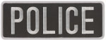 'POLICE' SEW ON EMBROIDERED BACK PANEL GREY ON MIDNIGHT NAVY - Tactical Wear