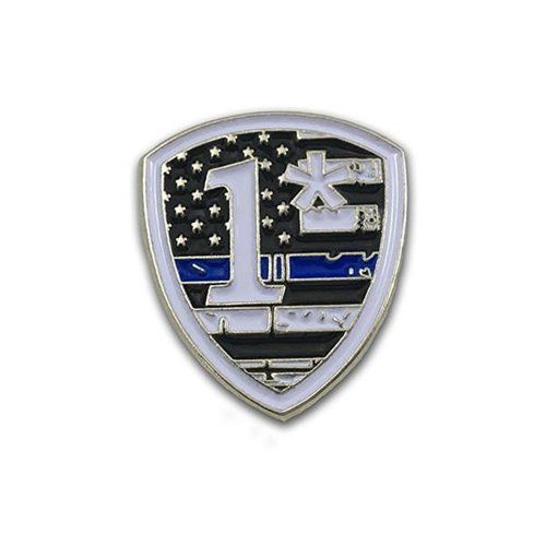 1 Asterisk Pin - Thin Blue Line, Individual