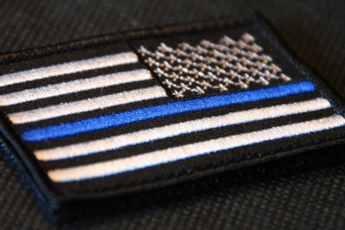 Load image into Gallery viewer, POLICE/FIRE THIN LINE US FLAG VELCRO PATCH - Tactical Wear
