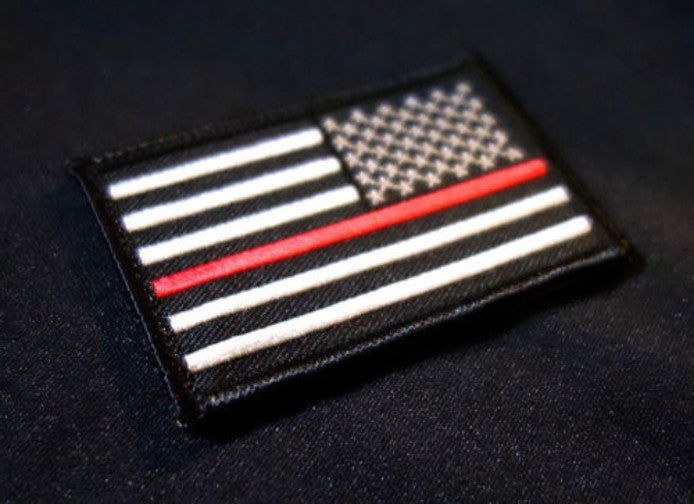 Load image into Gallery viewer, POLICE/FIRE THIN LINE US FLAG VELCRO PATCH - Tactical Wear
