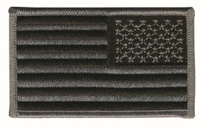 HERO'S PRIDE U.S. Flag Patch, FWRD OR REV, Hook -Grey/Black - Tactical Wear