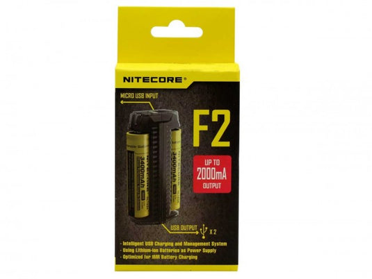 Nitecore F2 Flexible Power Bank and 2-Bay Charger for Li-Ion, IMR Batteries - Tactical Wear