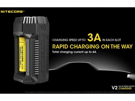 Nitecore V2 Smart Battery Charger - Includes DC Cable - Tactical Wear