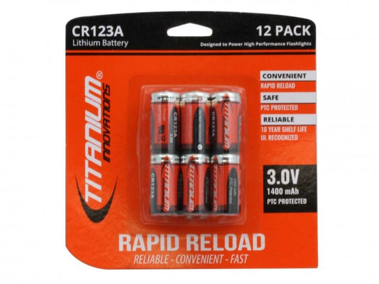 cr123a rechargeable batteries for flashlights Titanium Innovations CR123A